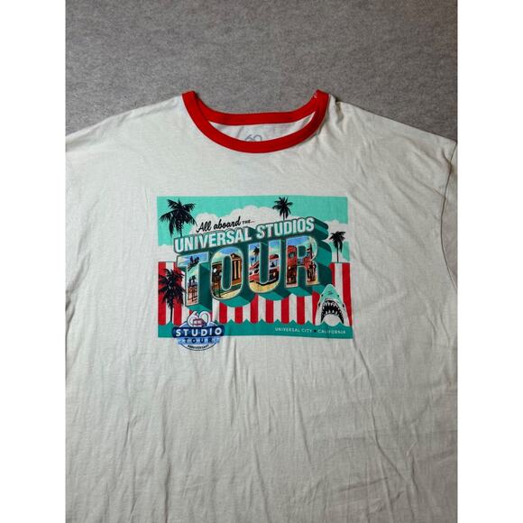 Universal Studios Hollywood CA NWT Studio Tour XXL Ringer T Shirt 60th Anniv. - Picture 3 of 5
